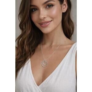 LC Lauren Conrad Open Circle Layered Pendant Necklace